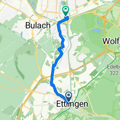 Schillerstraße, Ettlingen nach Bulach, Karlsruhe