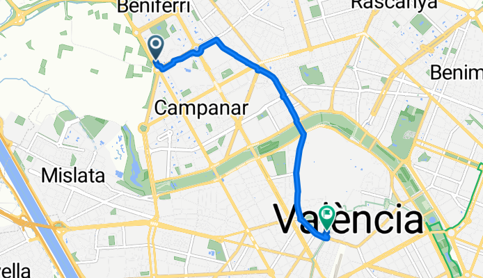 Carrer de la Plana Baixa, València to Carrer de Padilla, València