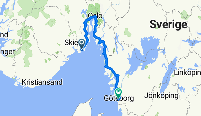 Von Kristiansand S bis Göteborg
