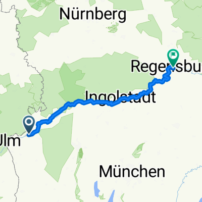 Der Donauradweg Günzburg-Regensburg