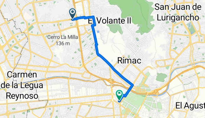 De Avenida Angélica Gamarra de León Velarde a Lima