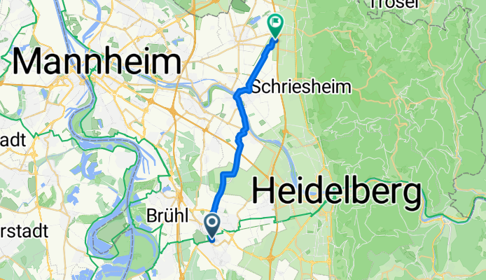 Friedrichstraße, Schwetzingen nach Goldbeckstraße, Hirschberg an der Bergstraße