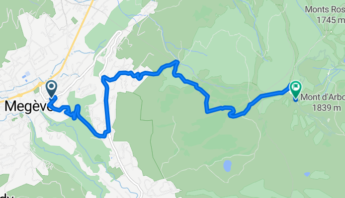 Route to Mont d'Arbois Astronomie