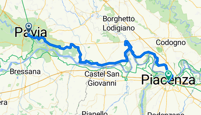 Italie-Etape 1: de Pavia a Piacenza