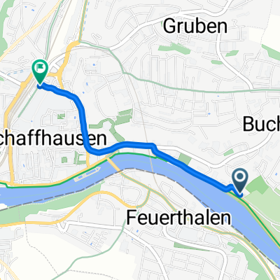 Lindliweg, Schaffhausen nach Bahnhofstrasse, Schaffhausen