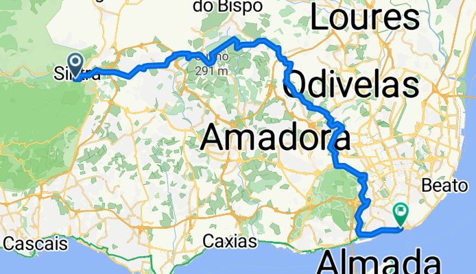 Calçada do Pelourinho, Sintra to Rua do Arsenal, Lisboa