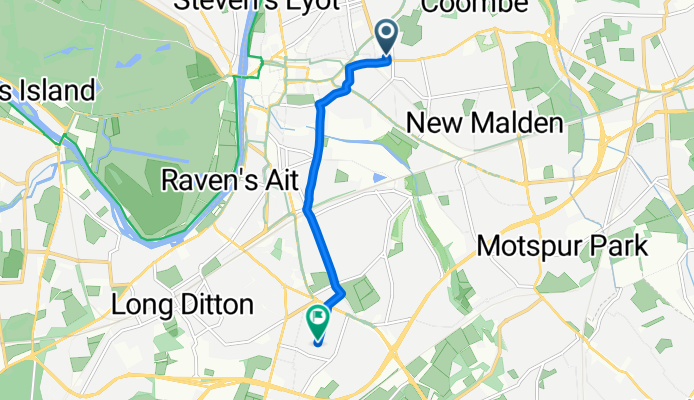 Galsworthy Road, Kingston Upon Thames to Oakleigh Mews, Surbiton