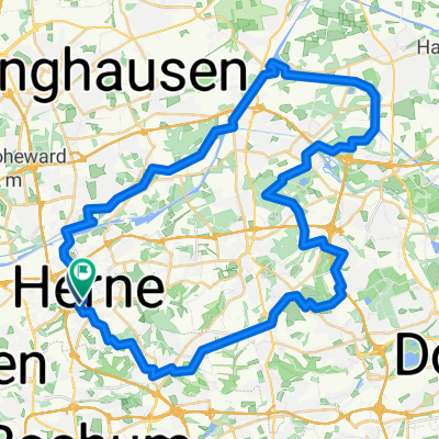 Lothringentrasse-Radweg– Bahntrasse im Ruhrgebiet Runde von Zeche Constantin