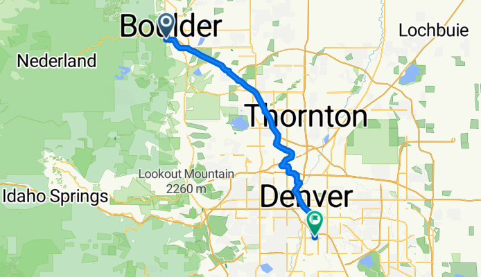 Tenth St, Boulder to S Gilpin St, Denver