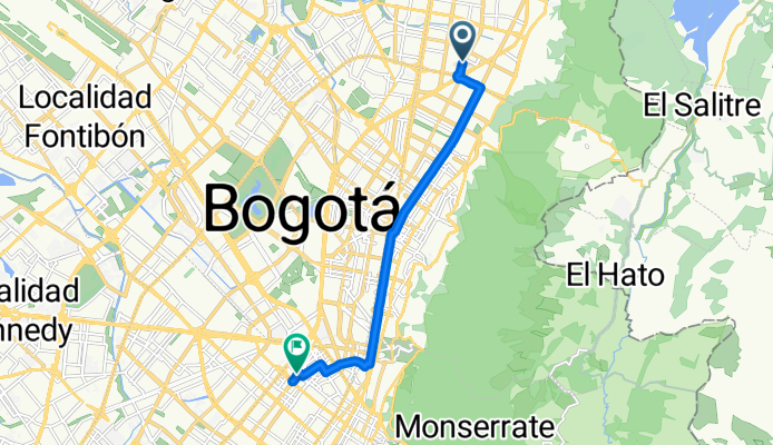 Calle 104, Bogotá to Paloquemao, Bogotá