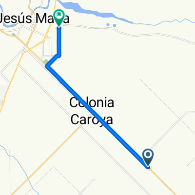 Avenida San Martín, Colonia Caroya a Chubut, Jesús María