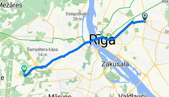 От Braslas iela до Ziemeļu iela