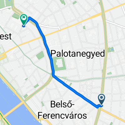 District VIII, Budapest to Semmelweis utca, Budapest