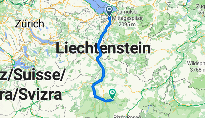 Route in Sankt Margrethen