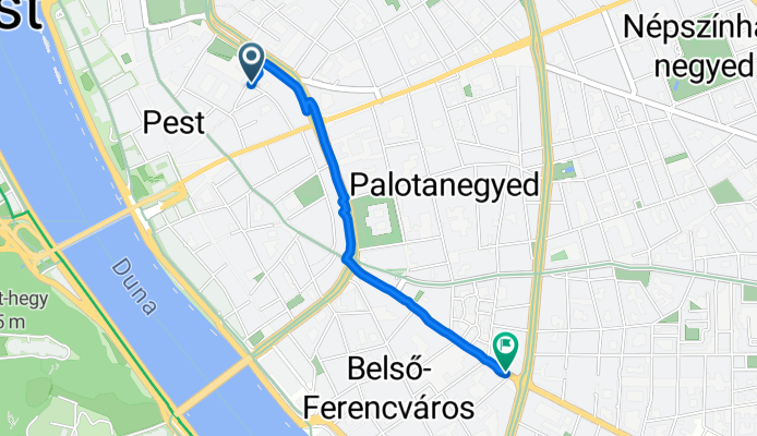 Semmelweis utca, Budapest to District VIII, Budapest