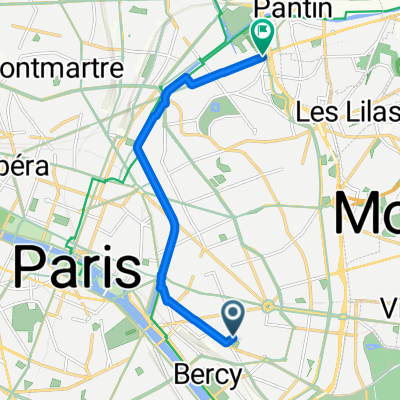 Passage Montgallet, Paris à Avenue Jean Jaurès, Paris