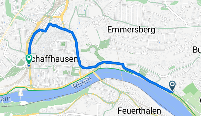 Lindliweg, Schaffhausen nach Mühlenstrasse, Schaffhausen