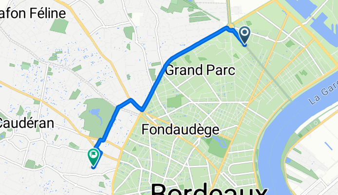 170 Cours du Médoc, Bordeaux à 53 Rue Famatina, Bordeaux