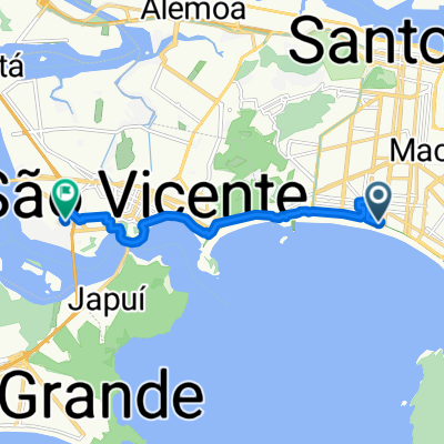 De Avenida Vicente de Carvalho a Rua Samuel Francisco Ribeiro