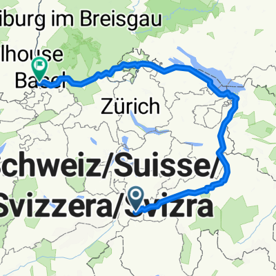 Rheinroute nach Basel