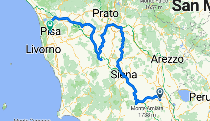 Route to Torre di Pisa