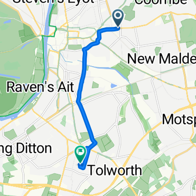 Kingston Hospital, Kingston Upon Thames to Oakleigh Mews, Surbiton