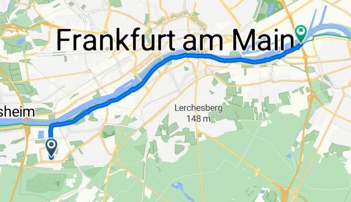 Lyoner Straße, Frankfurt am Main nach Nordring, Offenbach am Main