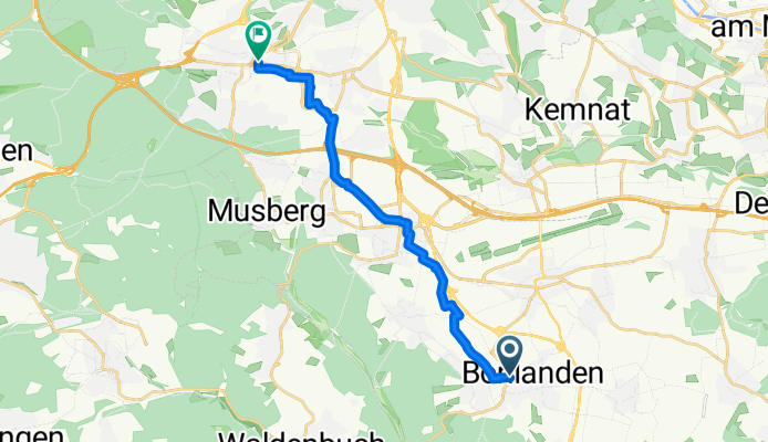 Plattenhardter Straße nach Fanny-Leicht-Straße