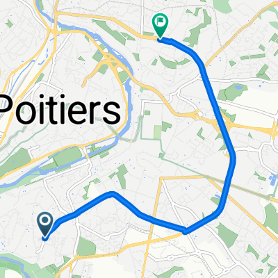 Rue des Potagers, Poitiers à Place de Provence, Poitiers