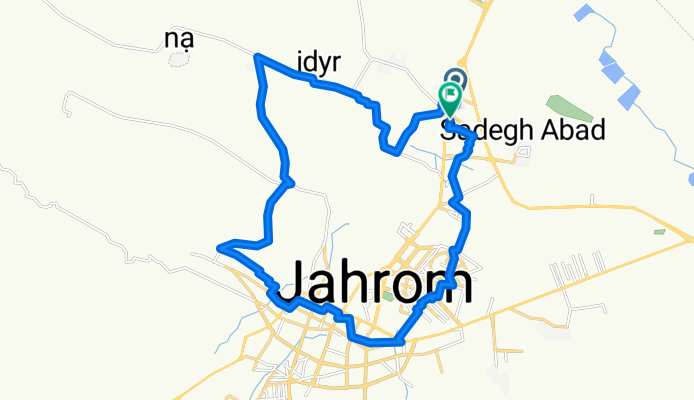 مسیر حیدرآباد استخر تیپ المهدی