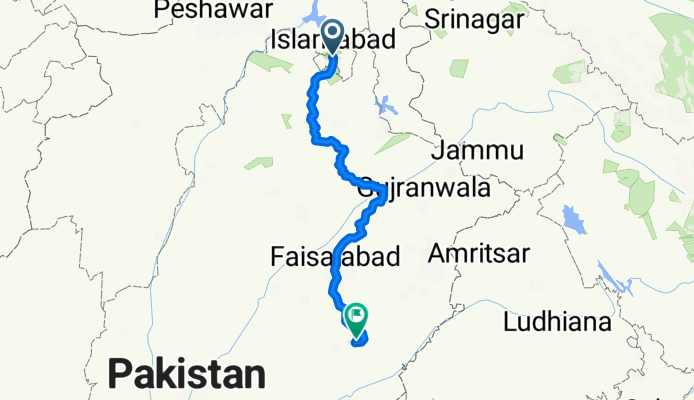 Route to Okara