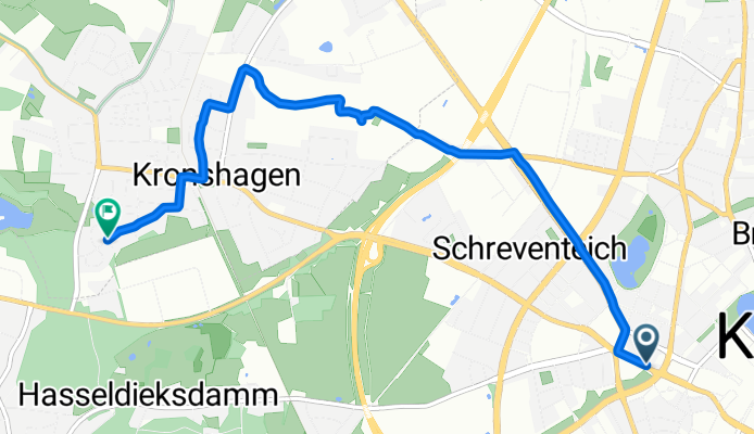 Kiel Exerzierplatz nach Hofbrook