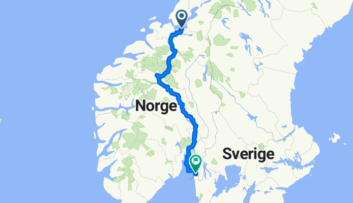 EuroVelo 3, Pilgrimsroute, Nidaros - Hamar - Oslo - Sweden