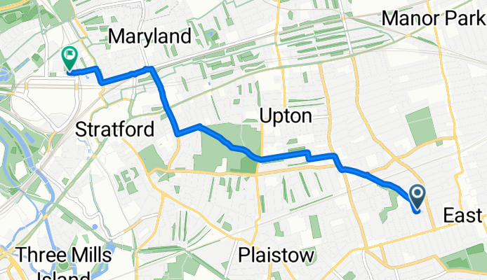 Katherine Road, London to Penny Brookes Street, London