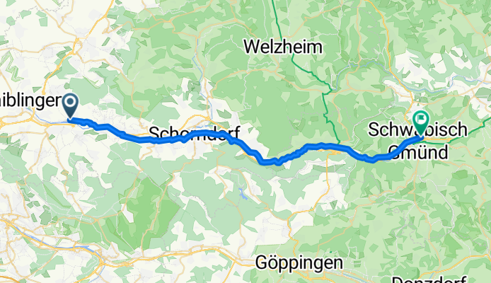 Weinstadt-Endersbach - Schwäbisch Gmünd