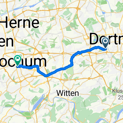 Holzplatz, Dortmund nach Kerkwege, Bochum