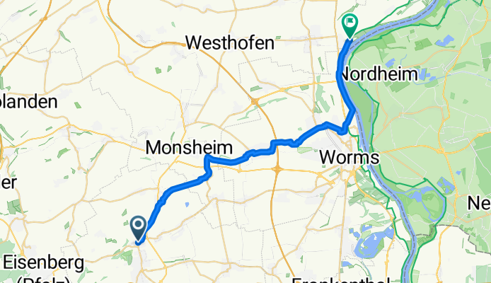 От Langgasse до Ibersheimer Straße