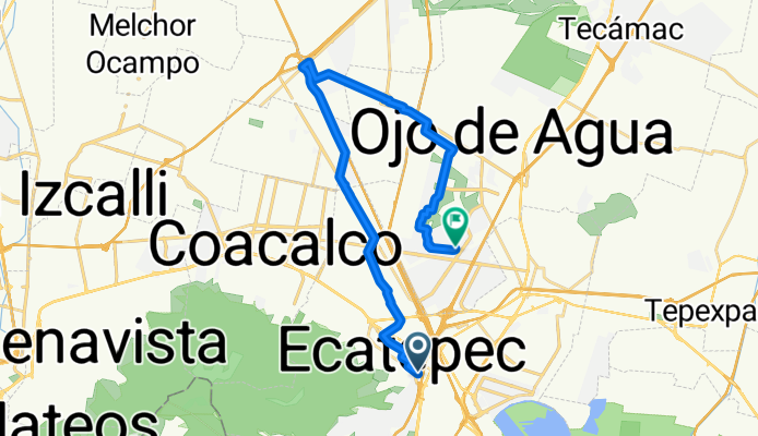 Avenida Lázaro Cárdenas, Ecatepec de Morelos à Cerrada 2a. de Jardines de Aranjuez, Ojo de Agua