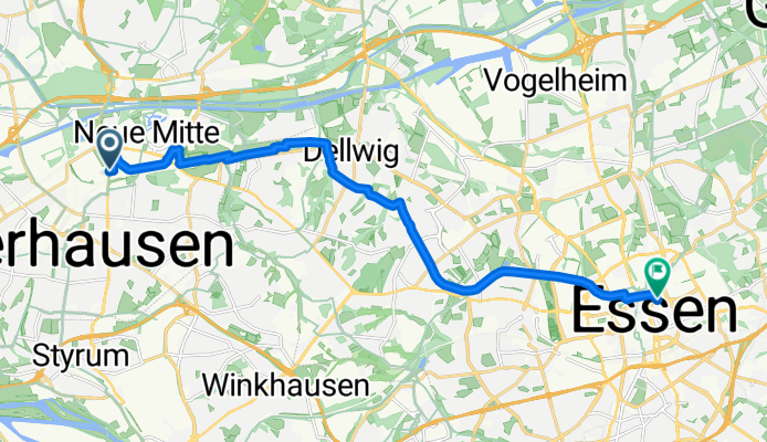 От Mülheimer Straße до Gerlingstraße