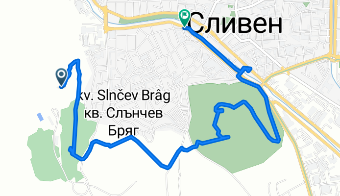Сливен to Хан Крум, Сливен