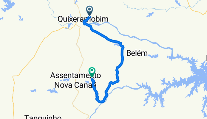 De Rua Liberato de Freitas a Fazenda Canhotinho