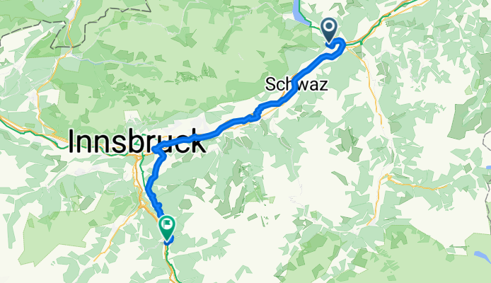 From Jenbach to Matrei am Brenner on less busy road but steeper