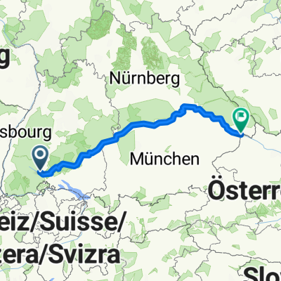 Route nach Passau