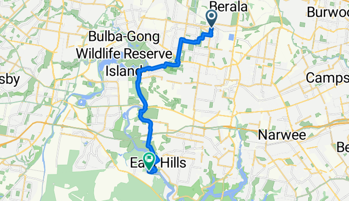 Magney Ave, Regents Park to Henry Lawson Dr, East Hills