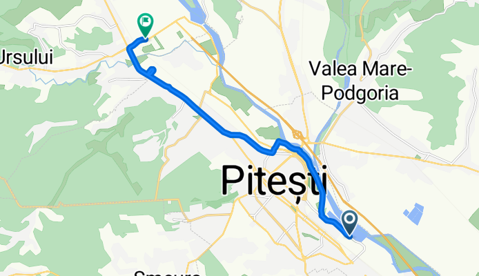 Strada Târgul din Vale, Pitești to Strada Serelor, Bascov