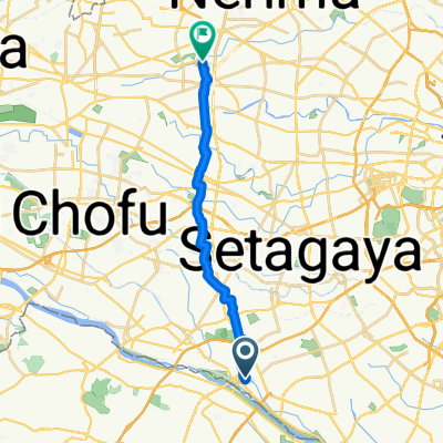 玉川2丁目, 世田谷区へ南田中5丁目, 練馬区