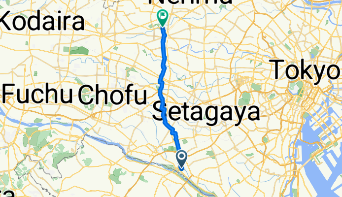玉川2丁目, 世田谷区へ南田中5丁目, 練馬区