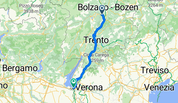 Von Kaltern an der Weinstrasse bis Peschiera del Garda