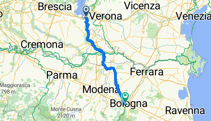 Von Peschiera del Garda bis Bologna