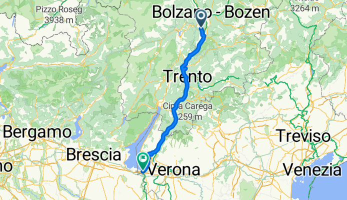 Von Kaltern an der Weinstrasse bis Peschiera del Garda